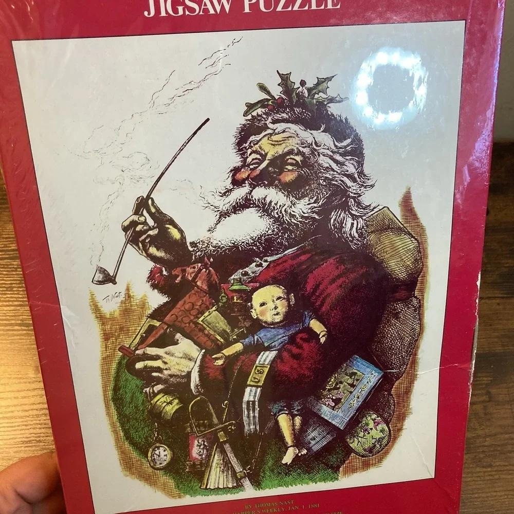 Merry Old Santa‎ Claus Jigsaw Puzzle Vtg 1973 Thomas Nast Harpers Weekly 500pc